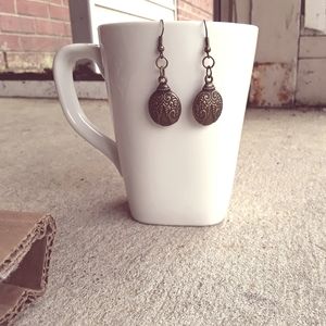 Ladybug Bronze Earrings